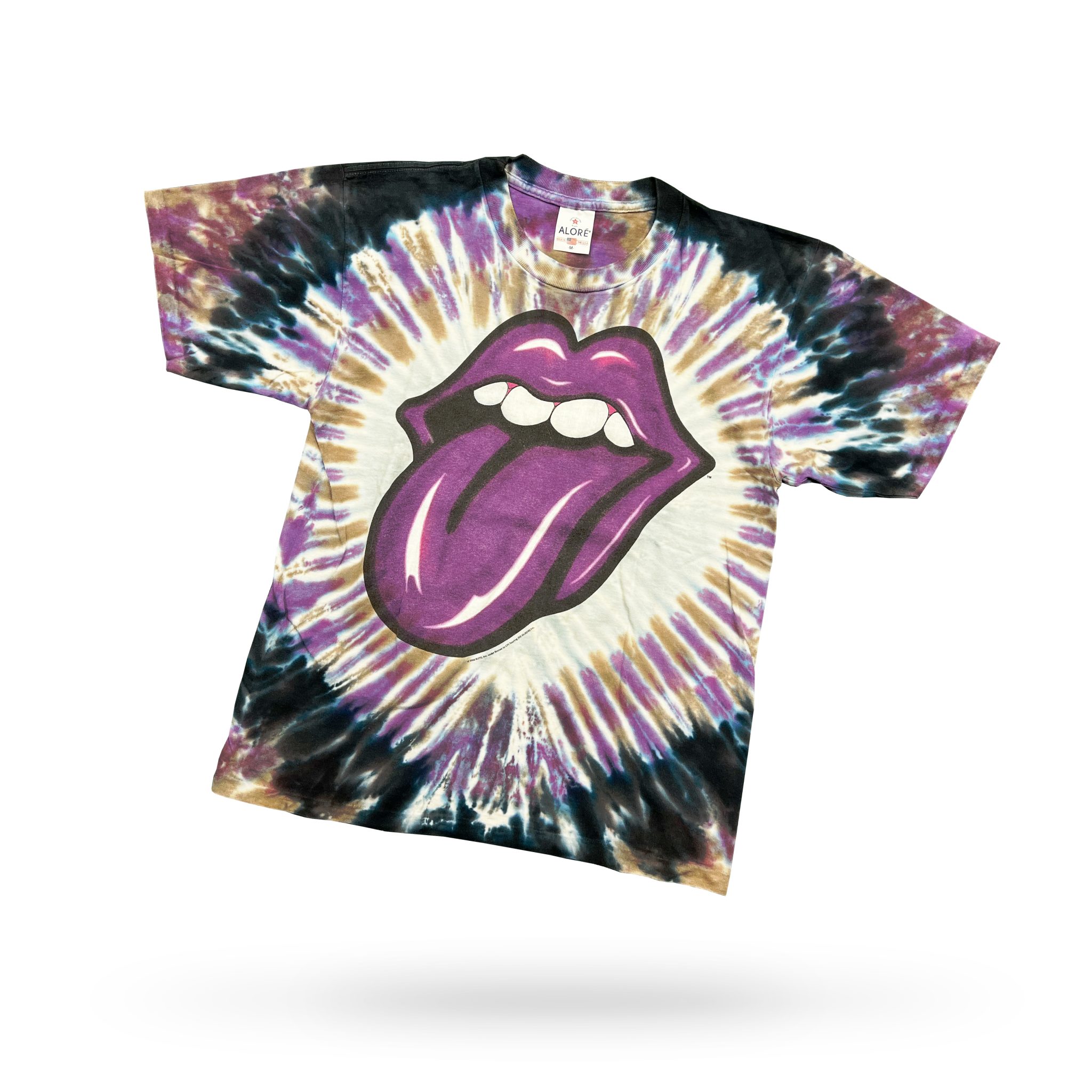 RollingStones-swirlshirt-2048x2048 T-SHIRT (THE ROLLING STONES) TWEEDEHANDS - Afbeelding 1