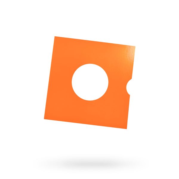 DELUXE SINGLE (7") BUITENHOES, KARTON MET VENSTER (ORANJE)