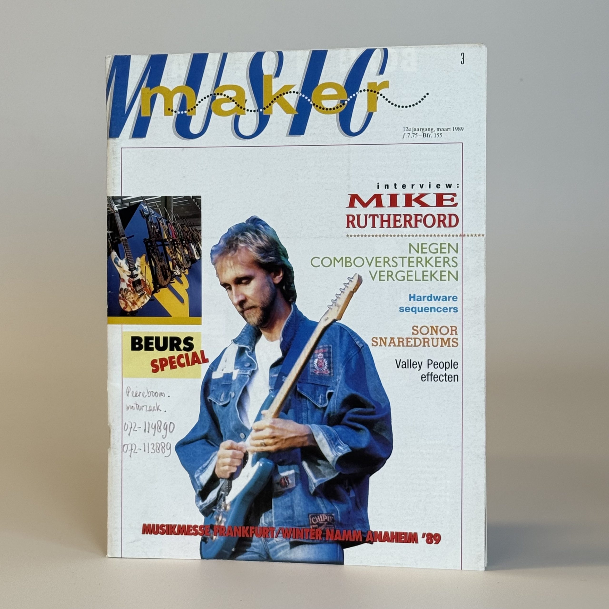 FullSizeRender (1) MUSIC MAKER MAART 1989, MIKE RUTHERFORD COVEREDITIE (TWEEDEHANDS) - Afbeelding 1
