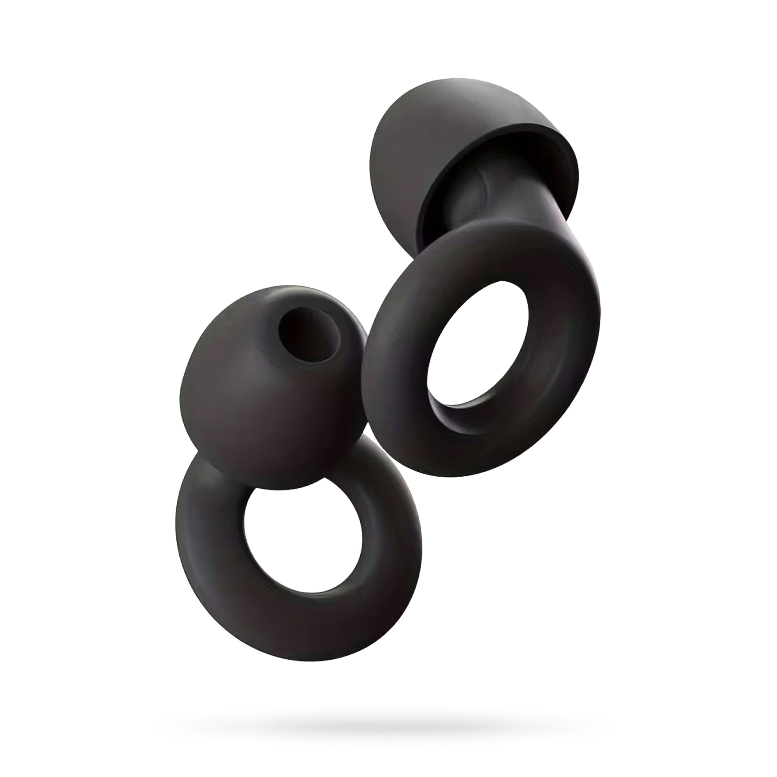 Oordopjes(zwart)1 OORDOPPEN, GELUIDSDEMPEND MET GRIPRING (ZWART) - Afbeelding 1