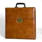 VINTAGE BRUINE LP-KOFFER, JAREN ’70 (TWEEDEHANDS)